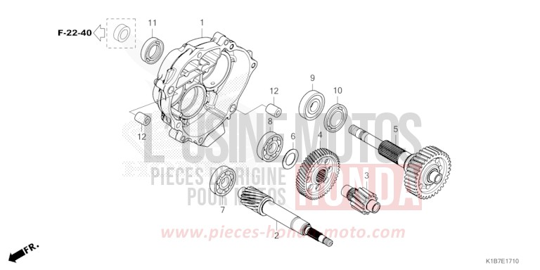 TRANSMISSION for Forza 350 MAT CYNOS GRAY METALLIC (NH312) from 2021